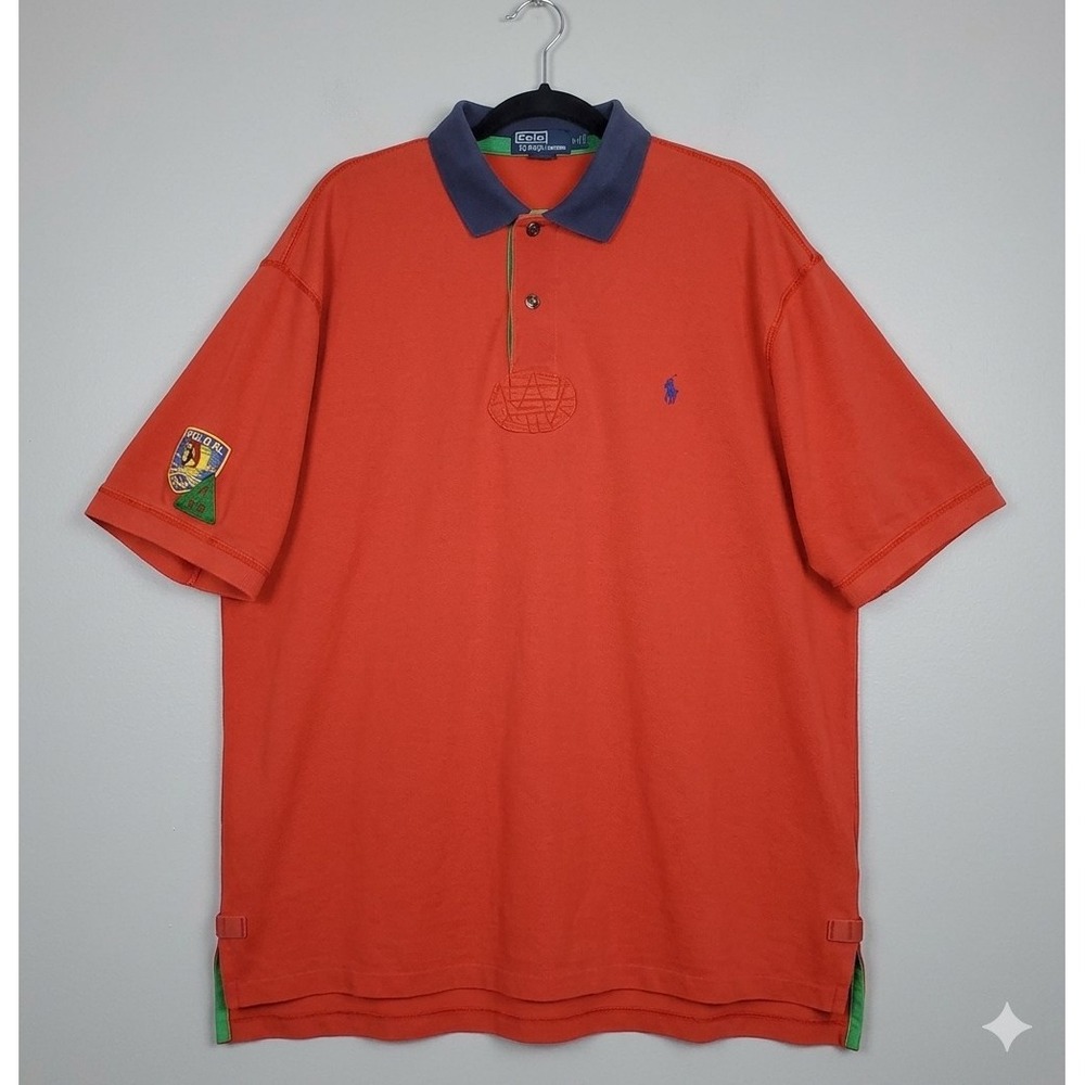 Polo Ralph Lauren Canoe Kayak Club Vintage Red Polo Shirt Mens 2XLT Tall